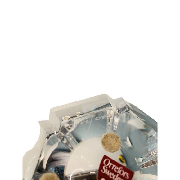 Orrefors Orion Crystal Bowl 7” Wide Signed Lars Hellsten LH 464213 Sweden - Picture 13 of 16